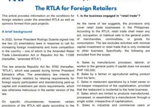 The RTLA for Foreign Retailers